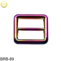 New Arrival Adjustable Belt Buckle Slider Rainbow Color Alloy Metal Tri-glide Strap Bags Clip Buckles